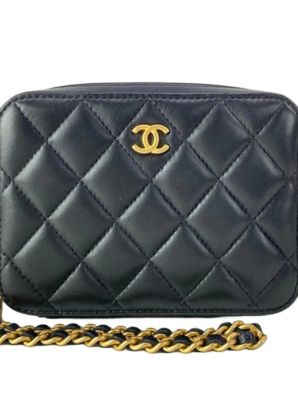 CHANEL MATLASSE / Mini Camera Bag AP2426 Black Lambskin Shoulder Bag